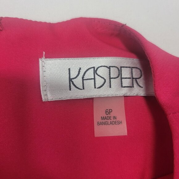 Kasper Women's Sleeveless Dress Lipstick Pink Black NEW Size 6P 6 P Petite $89. - Picture 4 of 7
